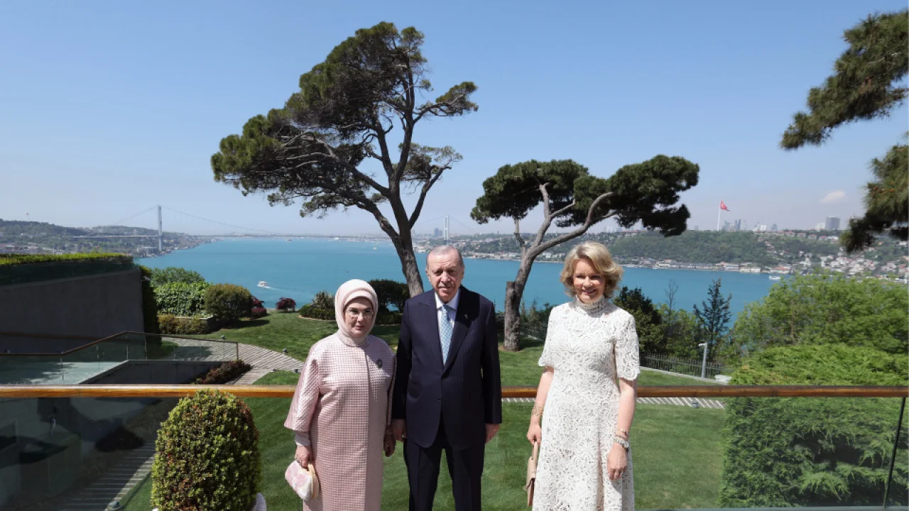Recep Tayyip Erdoğan, Kraliçe Mathilde’yi Kabul Etti